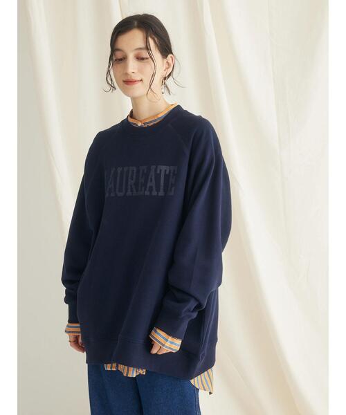 CRAFT STANDARD BOUTIQUE(クラフトスタンダードブティック)の「プリント裏毛ビッグプルオーバー(Tシャツ/カットソー・レディース・ブラウン/チャコールグレー/ネイビー・FREE)」の12枚目の写真