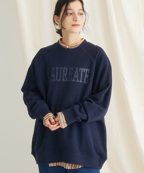 CRAFT STANDARD BOUTIQUE(クラフトスタンダードブティック)の「プリント裏毛ビッグプルオーバー(Tシャツ/カットソー・レディース・ブラウン/チャコールグレー/ネイビー・FREE)」の1枚目の写真