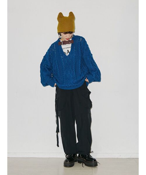 jouetie（ジュエティ）の「レースアップテクノパンツ（その他パンツ・レディース・ボルドー/グレー/ブラック・MEDIUM）」の17枚目の写真