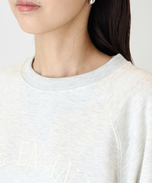THE SHOP TK （ザ ショップ ティーケー ）の「◆ロゴ裏毛スウェット/ハグするニットシリーズ（スウェット・レディース・グレー/オフホワイト・13/12）」の7枚目の写真