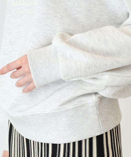 THE SHOP TK （ザ ショップ ティーケー ）の「◆ロゴ裏毛スウェット/ハグするニットシリーズ（スウェット・レディース・グレー/オフホワイト・13/12）」の8枚目の写真