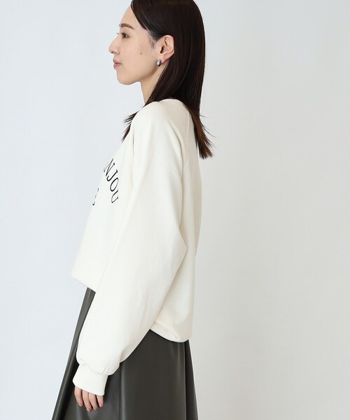 THE SHOP TK （ザ ショップ ティーケー ）の「◆ロゴ裏毛スウェット/ハグするニットシリーズ（スウェット・レディース・グレー/オフホワイト・13/12）」の10枚目の写真