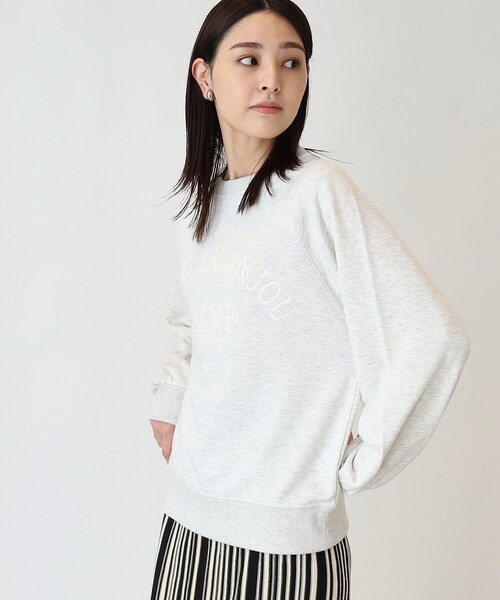 THE SHOP TK （ザ ショップ ティーケー ）の「◆ロゴ裏毛スウェット/ハグするニットシリーズ（スウェット・レディース・グレー/オフホワイト・13/12）」の14枚目の写真