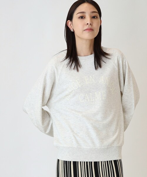 THE SHOP TK （ザ ショップ ティーケー ）の「◆ロゴ裏毛スウェット/ハグするニットシリーズ（スウェット・レディース・グレー/オフホワイト・13/12）」の17枚目の写真