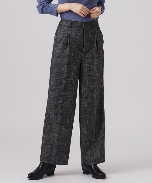 SHOO・LA・RUE（シューラルー）の「◆ウール調ワイドパンツ（その他パンツ・レディース・オフホワイト/ベージュ系1/ブラック系1/ブラック・02/03/04）」の3枚目の写真