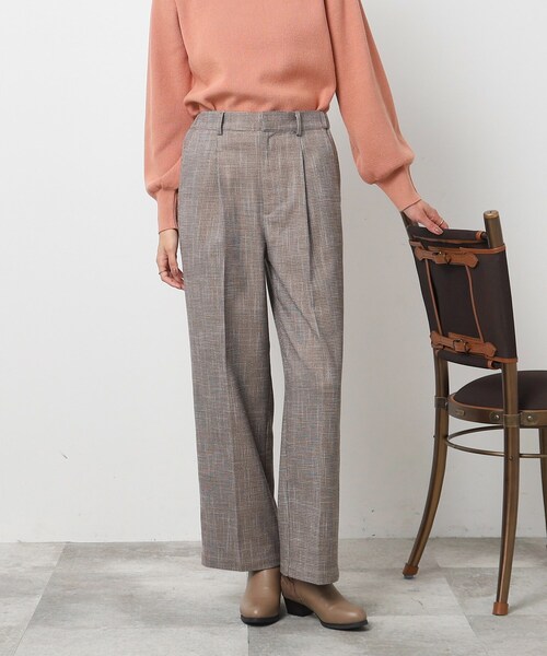 SHOO・LA・RUE（シューラルー）の「◆ウール調ワイドパンツ（その他パンツ・レディース・オフホワイト/ベージュ系1/ブラック系1/ブラック・02/03/04）」の4枚目の写真