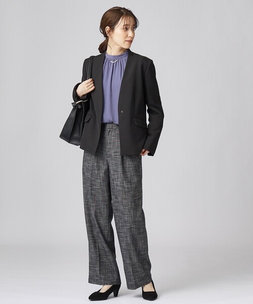 SHOO・LA・RUE（シューラルー）の「◆ウール調ワイドパンツ（その他パンツ・レディース・オフホワイト/ベージュ系1/ブラック系1/ブラック・02/03/04）」の11枚目の写真