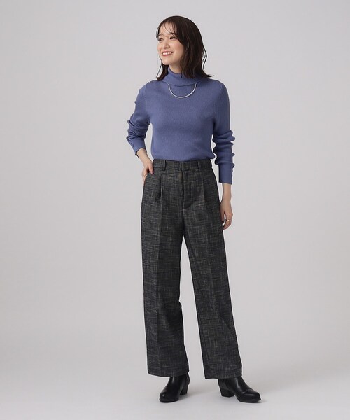 SHOO・LA・RUE（シューラルー）の「◆ウール調ワイドパンツ（その他パンツ・レディース・オフホワイト/ベージュ系1/ブラック系1/ブラック・02/03/04）」の12枚目の写真