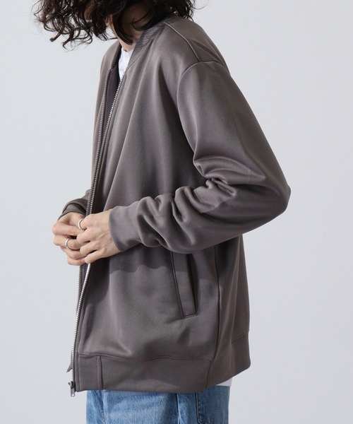 URBAN SQUARE（アーバンスクエア）の「URBAN SQUARE フィラメント裏毛　MA-1ジャケット（MA-1・メンズ・ブラック/ネイビー/グレイッシュベージュ・L/LL/M）」の7枚目の写真