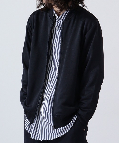 URBAN SQUARE（アーバンスクエア）の「URBAN SQUARE フィラメント裏毛　MA-1ジャケット（MA-1・メンズ・ブラック/ネイビー/グレイッシュベージュ・L/LL/M）」の10枚目の写真
