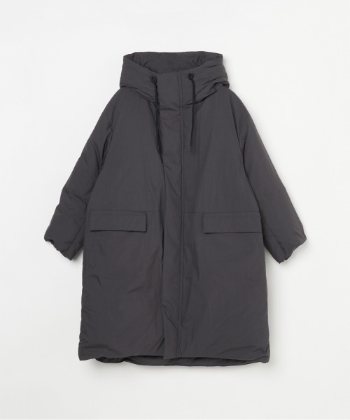 HELIOPOLE（エリオポール）の「LONG DOWN HOODY（ダウンジャケット/コート・レディース・チャコールグレー/ブラック・38/36）」の2枚目の写真