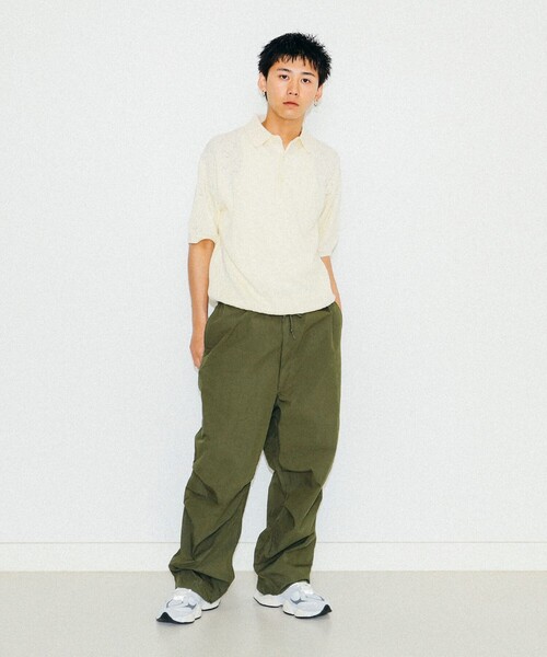 BEAMS（ビームス）の「BEAMS / メッシュ ニット ポロシャツ（ポロシャツ・メンズ・ナチュラル/ブラック・XL/L/M/S）」の9枚目の写真