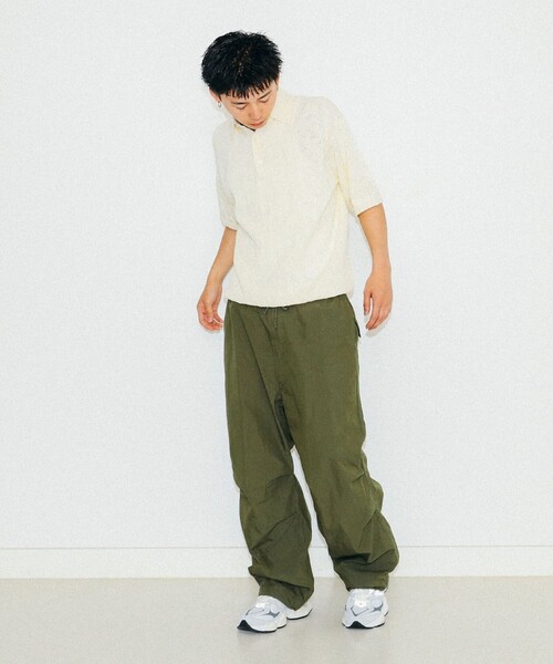 BEAMS（ビームス）の「BEAMS / メッシュ ニット ポロシャツ（ポロシャツ・メンズ・ナチュラル/ブラック・XL/L/M/S）」の10枚目の写真