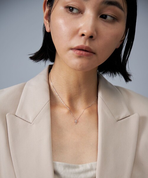 Jouete（ジュエッテ）の「○K18WG ネックレス クロス（ネックレス