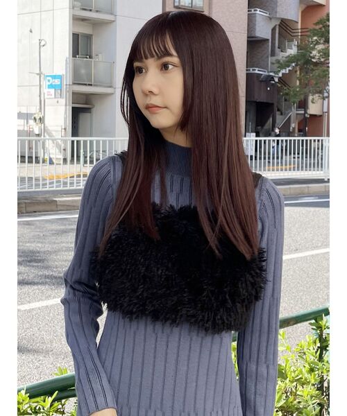 MURUA（ムルーア）の「シャギービスチェ（ニット/セーター・レディース・ブラック/ベージュ・FREE）」の3枚目の写真