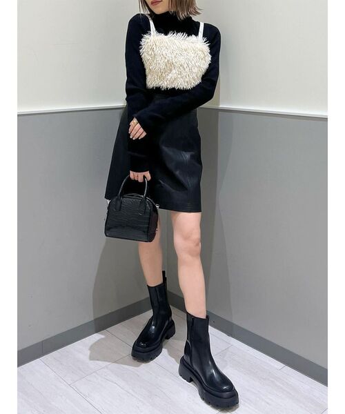 MURUA（ムルーア）の「シャギービスチェ（ニット/セーター・レディース・ブラック/ベージュ・FREE）」の15枚目の写真