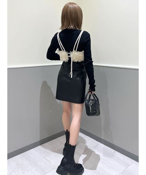 MURUA（ムルーア）の「シャギービスチェ（ニット/セーター・レディース・ブラック/ベージュ・FREE）」の16枚目の写真