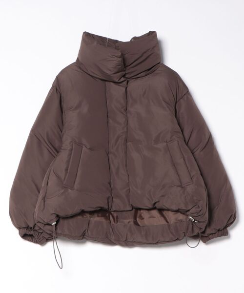 TRIANGLE PALETTE（トライアングルパレット）の「スタンドカラー中綿ブルゾン（ブルゾン・レディース・グレイッシュベージュ/ピンク/ブラック/アイボリー/ブラウン/モカ・FREE）」の7枚目の写真