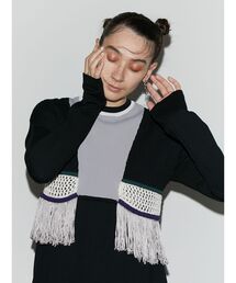 UN3D. | メッシュフリンジニットベスト(ニット/セーター)