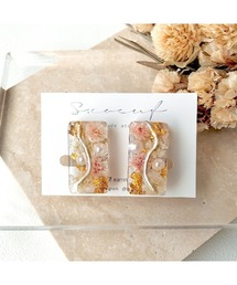 tone | 【S.coeuf】【S.coeuf】イヤリング お花スクエア×メタルライン(MA)(イヤリング)