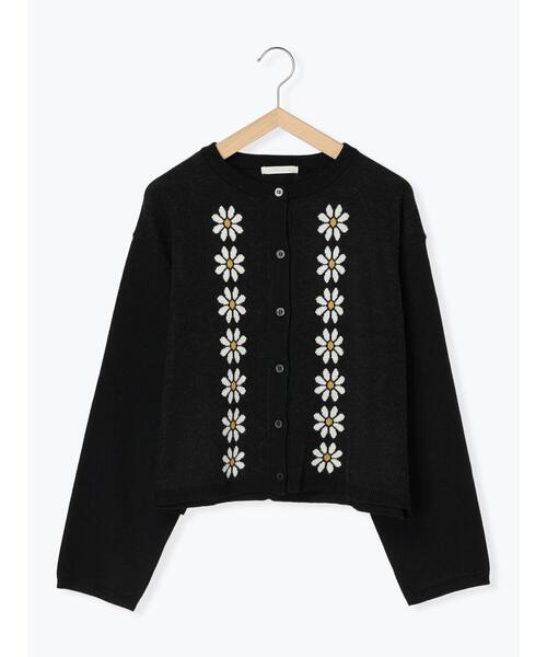 ehka sopo（エヘカソポ）の「花ジャカードショート丈カーディガン（カーディガン/ボレロ・レディース・グリーン/ベージュ/ブラック/ブルー・F）」の10枚目の写真