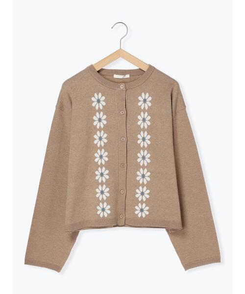 ehka sopo（エヘカソポ）の「花ジャカードショート丈カーディガン（カーディガン/ボレロ・レディース・グリーン/ベージュ/ブラック/ブルー・F）」の11枚目の写真