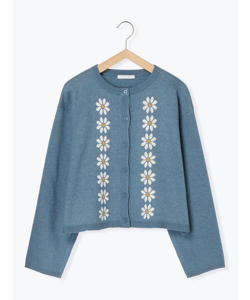 ehka sopo（エヘカソポ）の「花ジャカードショート丈カーディガン（カーディガン/ボレロ・レディース・グリーン/ベージュ/ブラック/ブルー・F）」の12枚目の写真