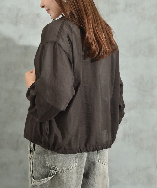 INTERPLANET(インタープラネット)の「Eボイルブルゾン(ブルゾン・レディース・グレイッシュベージュ/ライトグレー/ブラック/カーキ/ブラウン・FREE/LARGE)」の17枚目の写真