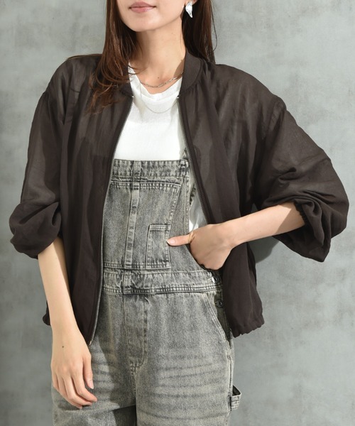 INTERPLANET(インタープラネット)の「Eボイルブルゾン(ブルゾン・レディース・グレイッシュベージュ/ライトグレー/ブラック/カーキ/ブラウン・FREE/LARGE)」の14枚目の写真