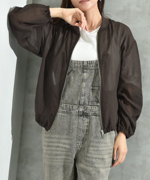 INTERPLANET(インタープラネット)の「Eボイルブルゾン(ブルゾン・レディース・グレイッシュベージュ/ライトグレー/ブラック/カーキ/ブラウン・FREE/LARGE)」の15枚目の写真