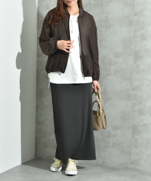 INTERPLANET(インタープラネット)の「Eボイルブルゾン(ブルゾン・レディース・グレイッシュベージュ/ライトグレー/ブラック/カーキ/ブラウン・FREE/LARGE)」の6枚目の写真