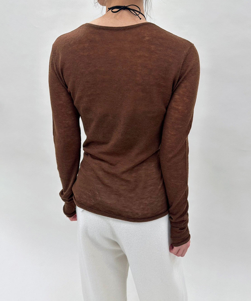 edit.for.lulu シアーボディースーツ ブラウン 新品edit.for.lulu