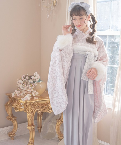 Catherine Cottage(キャサリンコテージ)の「ふわふわファーカフス(和装小物・キッズ・ホワイト/ブラック/ベージュ/オフホワイト/サックスブルー/ピンク/グレー系1/グレー系2・FREE)」の15枚目の写真