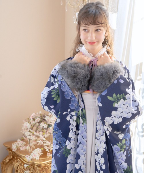 Catherine Cottage(キャサリンコテージ)の「ふわふわファーカフス(和装小物・キッズ・ホワイト/ブラック/ベージュ/オフホワイト/サックスブルー/ピンク/グレー系1/グレー系2・FREE)」の13枚目の写真