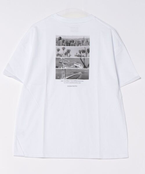 Ocean Pacific（オーシャンパシフィック）の「【OP/オーピー】レディース半袖Tシャツ　バックプリント（Tシャツ/カットソー・レディース・ベージュ/ブラック/ホワイト・LARGE/MEDIUM）」の5枚目の写真