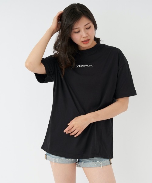 Ocean Pacific（オーシャンパシフィック）の「【OP/オーピー】レディース半袖Tシャツ　バックプリント（Tシャツ/カットソー・レディース・ベージュ/ブラック/ホワイト・LARGE/MEDIUM）」の3枚目の写真
