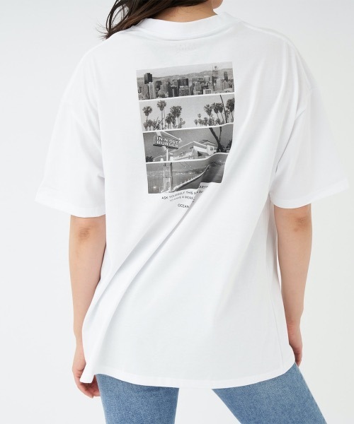 Ocean Pacific（オーシャンパシフィック）の「【OP/オーピー】レディース半袖Tシャツ　バックプリント（Tシャツ/カットソー・レディース・ベージュ/ブラック/ホワイト・LARGE/MEDIUM）」の13枚目の写真
