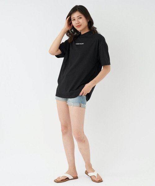 Ocean Pacific（オーシャンパシフィック）の「【OP/オーピー】レディース半袖Tシャツ　バックプリント（Tシャツ/カットソー・レディース・ベージュ/ブラック/ホワイト・LARGE/MEDIUM）」の16枚目の写真