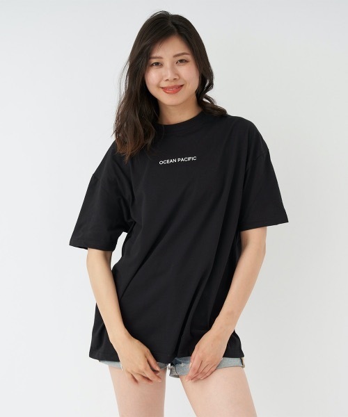 Ocean Pacific（オーシャンパシフィック）の「【OP/オーピー】レディース半袖Tシャツ　バックプリント（Tシャツ/カットソー・レディース・ベージュ/ブラック/ホワイト・LARGE/MEDIUM）」の19枚目の写真