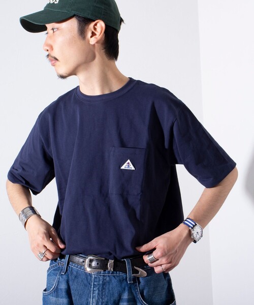 GEVACO(ゲバコ)の「【GEVACO/ゲバコ】ヘビーウエイトTシャツ 無地 ワンポイントロゴ ポケT(Tシャツ/カットソー・メンズ・ライトパープル/チャコールグレー/ホワイト/ネイビー・S/M/L)」の4枚目の写真