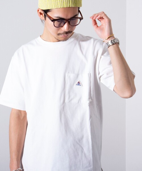 GEVACO(ゲバコ)の「【GEVACO/ゲバコ】ヘビーウエイトTシャツ 無地 ワンポイントロゴ ポケT(Tシャツ/カットソー・メンズ・ライトパープル/チャコールグレー/ホワイト/ネイビー・S/M/L)」の2枚目の写真