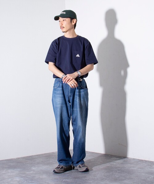GEVACO(ゲバコ)の「【GEVACO/ゲバコ】ヘビーウエイトTシャツ 無地 ワンポイントロゴ ポケT(Tシャツ/カットソー・メンズ・ライトパープル/チャコールグレー/ホワイト/ネイビー・S/M/L)」の7枚目の写真