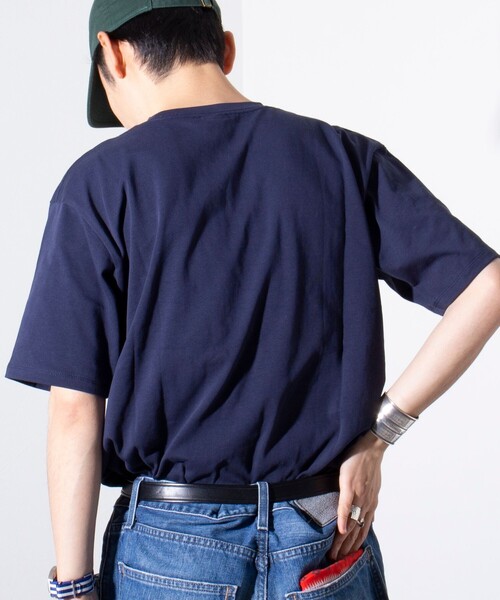 GEVACO(ゲバコ)の「【GEVACO/ゲバコ】ヘビーウエイトTシャツ 無地 ワンポイントロゴ ポケT(Tシャツ/カットソー・メンズ・ライトパープル/チャコールグレー/ホワイト/ネイビー・S/M/L)」の9枚目の写真