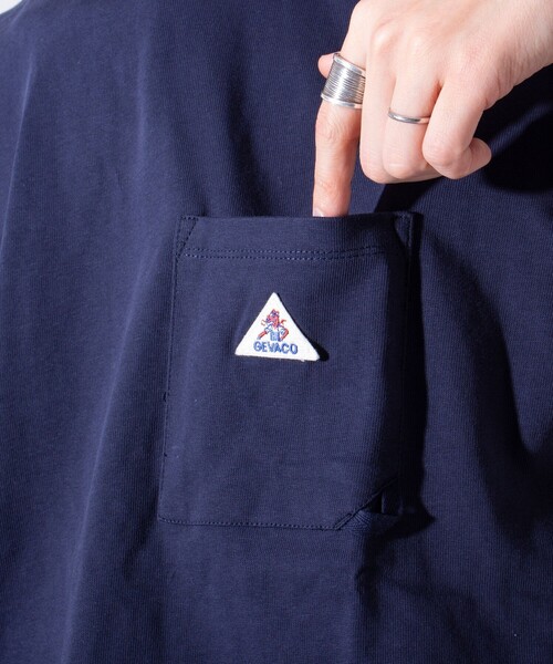 GEVACO(ゲバコ)の「【GEVACO/ゲバコ】ヘビーウエイトTシャツ 無地 ワンポイントロゴ ポケT(Tシャツ/カットソー・メンズ・ライトパープル/チャコールグレー/ホワイト/ネイビー・S/M/L)」の10枚目の写真