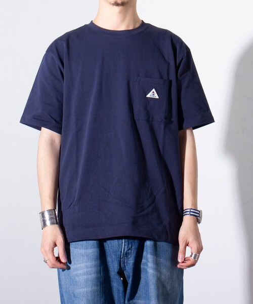 GEVACO(ゲバコ)の「【GEVACO/ゲバコ】ヘビーウエイトTシャツ 無地 ワンポイントロゴ ポケT(Tシャツ/カットソー・メンズ・ライトパープル/チャコールグレー/ホワイト/ネイビー・S/M/L)」の11枚目の写真