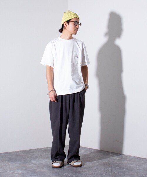 GEVACO(ゲバコ)の「【GEVACO/ゲバコ】ヘビーウエイトTシャツ 無地 ワンポイントロゴ ポケT(Tシャツ/カットソー・メンズ・ライトパープル/チャコールグレー/ホワイト/ネイビー・S/M/L)」の13枚目の写真