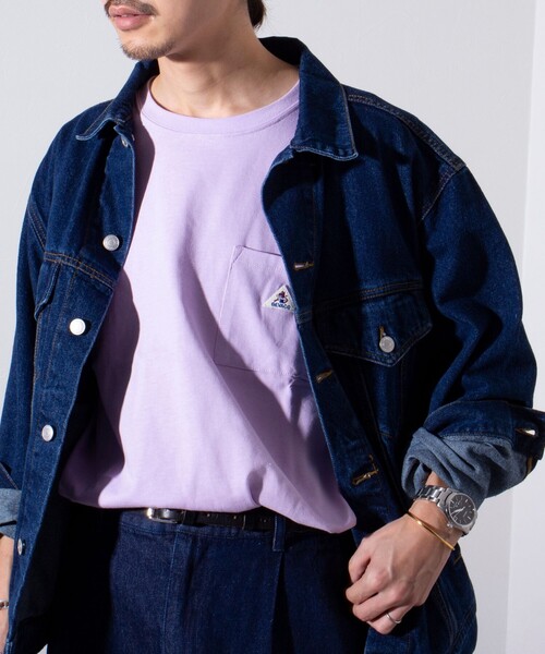 GEVACO(ゲバコ)の「【GEVACO/ゲバコ】ヘビーウエイトTシャツ 無地 ワンポイントロゴ ポケT(Tシャツ/カットソー・メンズ・ライトパープル/チャコールグレー/ホワイト/ネイビー・S/M/L)」の19枚目の写真