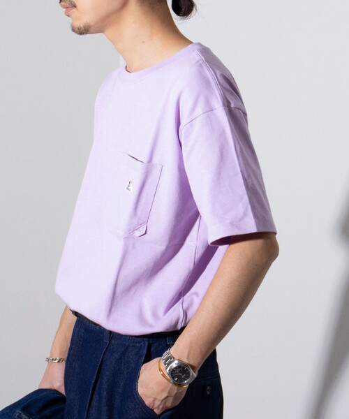 GEVACO(ゲバコ)の「【GEVACO/ゲバコ】ヘビーウエイトTシャツ 無地 ワンポイントロゴ ポケT(Tシャツ/カットソー・メンズ・ライトパープル/チャコールグレー/ホワイト/ネイビー・S/M/L)」の20枚目の写真
