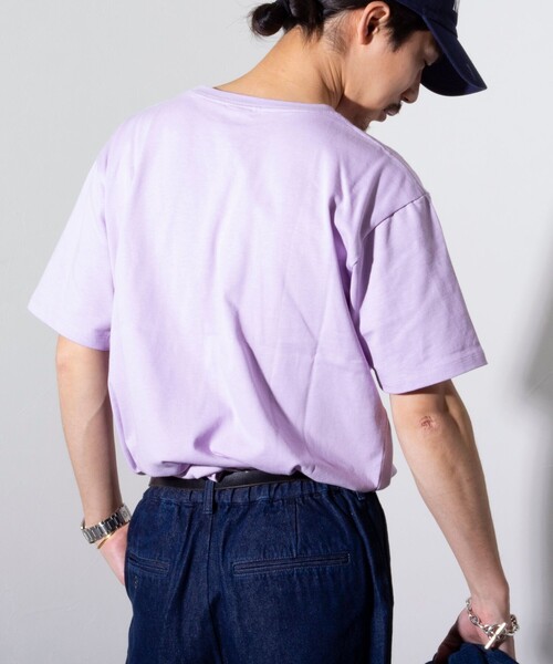 GEVACO(ゲバコ)の「【GEVACO/ゲバコ】ヘビーウエイトTシャツ 無地 ワンポイントロゴ ポケT(Tシャツ/カットソー・メンズ・ライトパープル/チャコールグレー/ホワイト/ネイビー・S/M/L)」の21枚目の写真