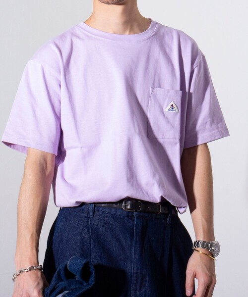 GEVACO(ゲバコ)の「【GEVACO/ゲバコ】ヘビーウエイトTシャツ 無地 ワンポイントロゴ ポケT(Tシャツ/カットソー・メンズ・ライトパープル/チャコールグレー/ホワイト/ネイビー・S/M/L)」の22枚目の写真